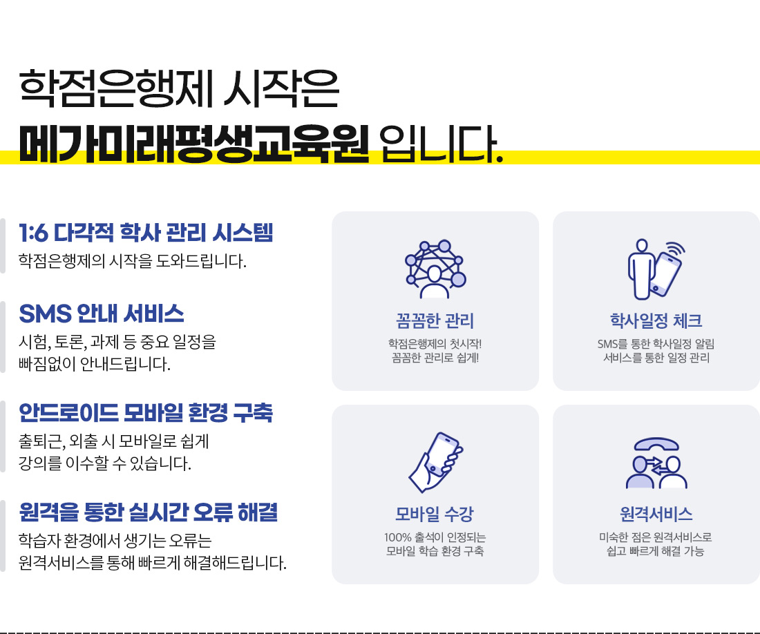 학점은행제 시작은 메가미래평생교육원 입니다.