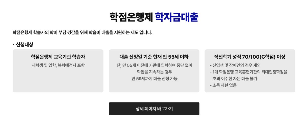 학점은행제 학자금 대출