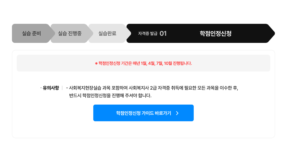 학점인정신청 내용